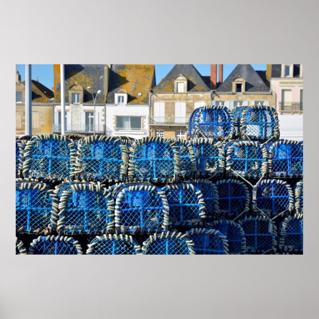 Póster Pote de lagosta no Le Croisic em França (Frente)