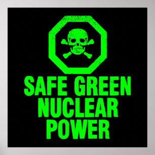 Poster Potência nuclear verde seguro