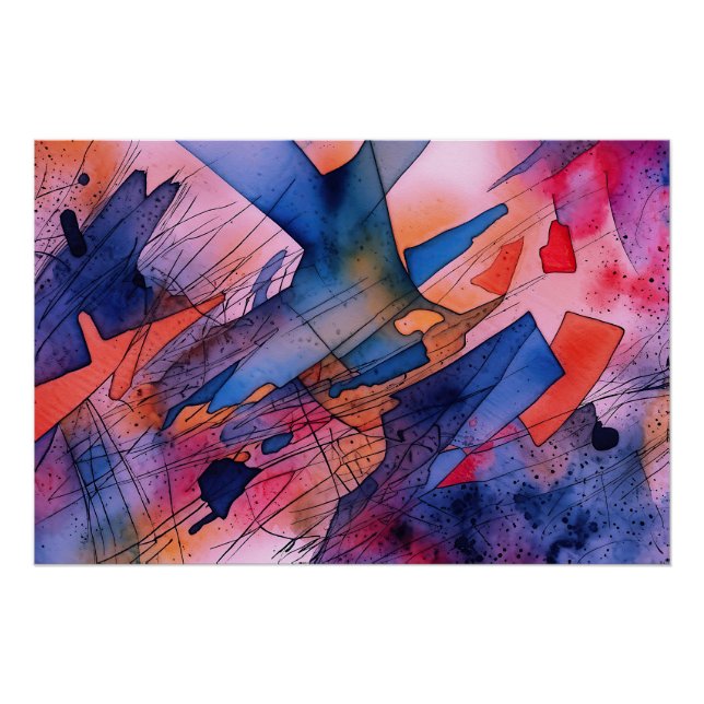 Póster "Potencial desencadeado" Arte Abstrato Contemporân (Frente)