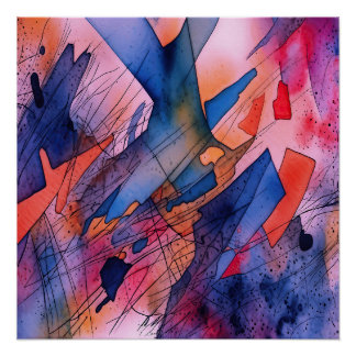 Póster "Potencial desencadeado" Arte Abstrato Contemporân