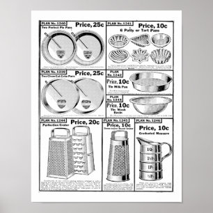 Poster Potes e placas de publicidade do Vintage Catalog
