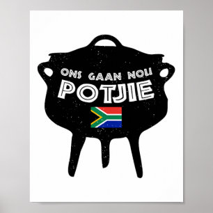 Poster Potjie África do Sul Potjiekos Stew Braai
