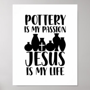 Poster Pottery Jesus Christian Faith Potter Gift Ideas