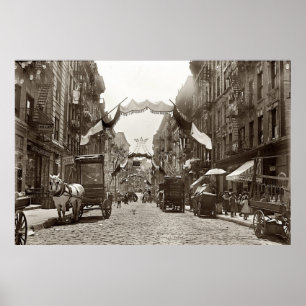 Poster Pouca rua NYC Fotografia de Italia Mott (1908)
