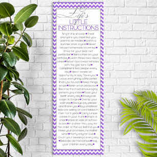 Póster Poucas instruções de vida (lilac)