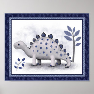 Poster Pouco dinossauro do rugido - Stegosaurus