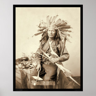 Poster Pouco, líder de Oglala no joelho ferido SD 1890