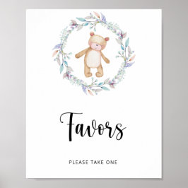 Poster pouco urso está a caminho \ Favores