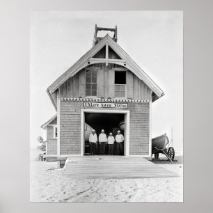 Póster Poupanças de vida Estação, 1902. Foto do vintag
