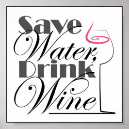 Poster Poupar Água, Beber design