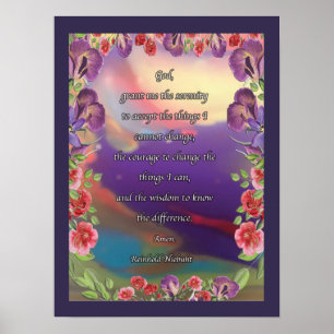 Poster Pour Art Serenity Prayer
