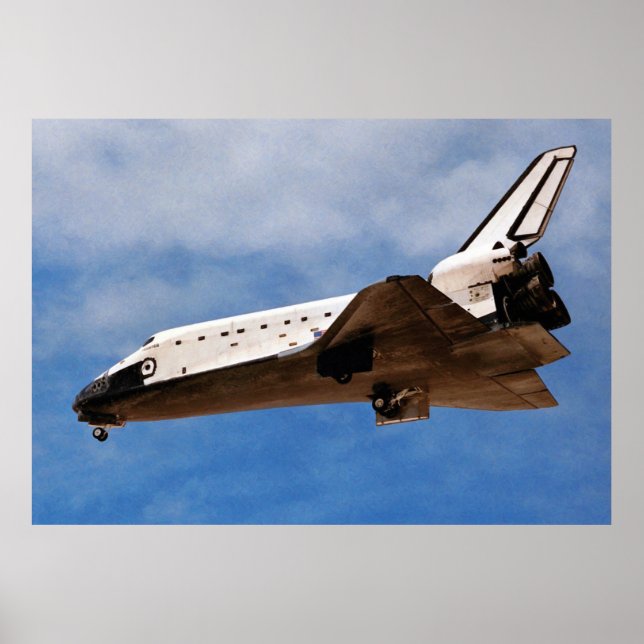 Póster Pouso do Ônibus Espacial da NASA Atlantis STS-30 (Frente)