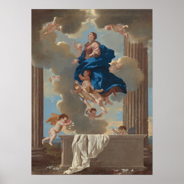 Poster Poussin - A Presunção Da Virgem (Frente)