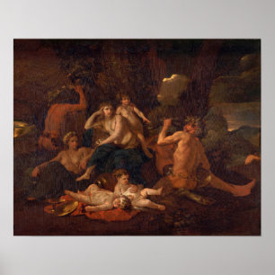 Poster Poussin - Infância De Baco