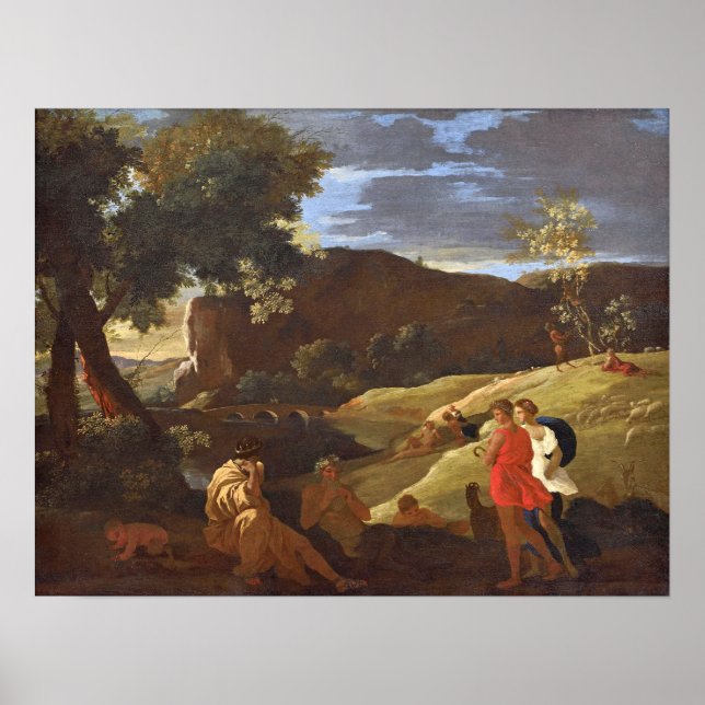 Poster Poussin - Midas Pan E Pastores (Frente)