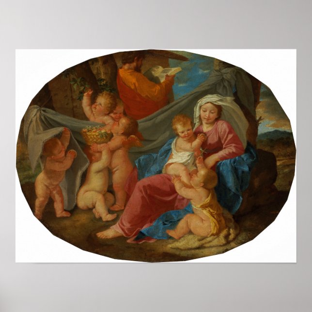 Poster Poussin - O Descanso na Fuga para o Egito (Frente)