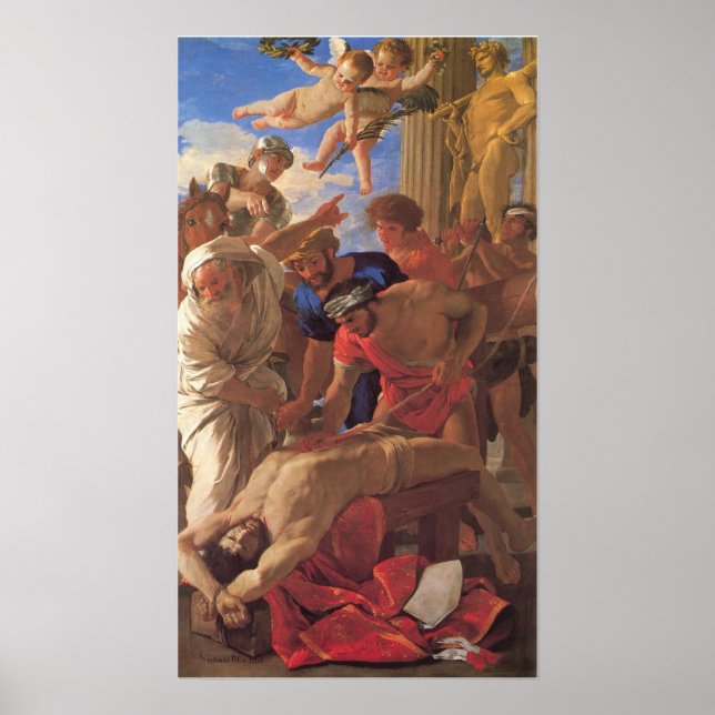 Poster Poussin - O Martírio do Erasmus Santo (Frente)