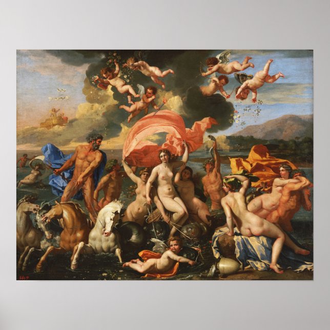 Poster Poussin - O Nascimento De Vênus (Frente)
