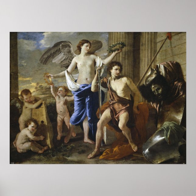 Poster Poussin - Triunfo de Davi (Frente)