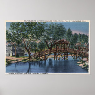 Póster Povoado indígeno, Colorado - casa de barco &