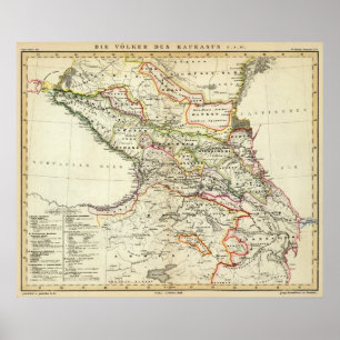 Póster povos do Cáucaso
