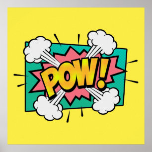 Poster Pow comic speech bubble