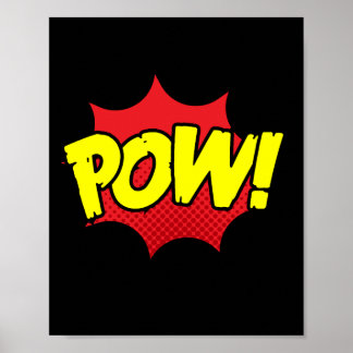 Poster Pow! Impacto em banda desenhada de Pop