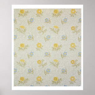 Póster Powdered wallpaper design, 1874