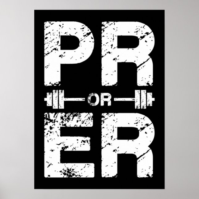 Poster PR ou ER - Engraçado levantamento de força, levant (Frente)