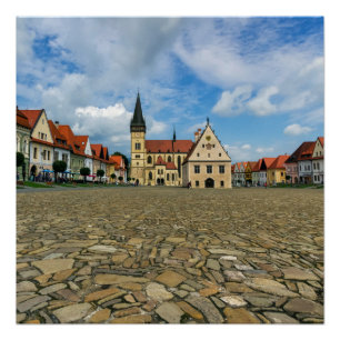 Póster Praça antiga da cidade de Bardejov, Eslováquia