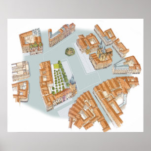 Póster Praça da cidade velha. Praga Checo
