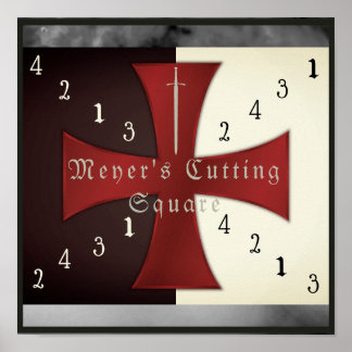 Poster Praça da Corte de Meyer - Templar Cross