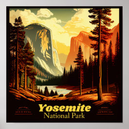 Poster Praça da Imagem do Parque Nacional Yosemite