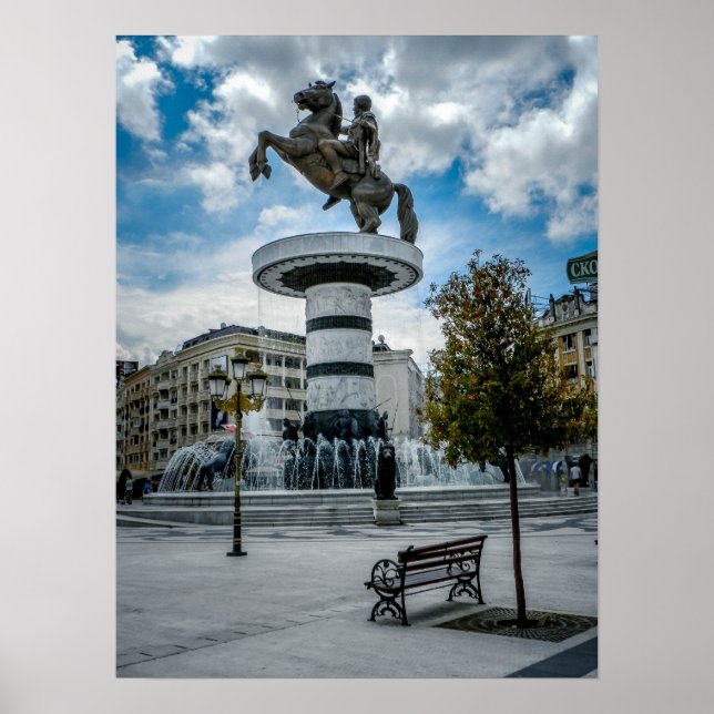 Poster Praça da Macedônia em Skopje (Frente)