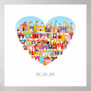 Póster Praça da Vila do Coração Feliz