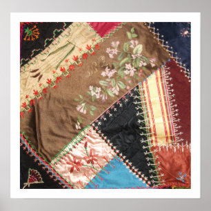 Póster Praça de Quilt Vitoriana Antiga