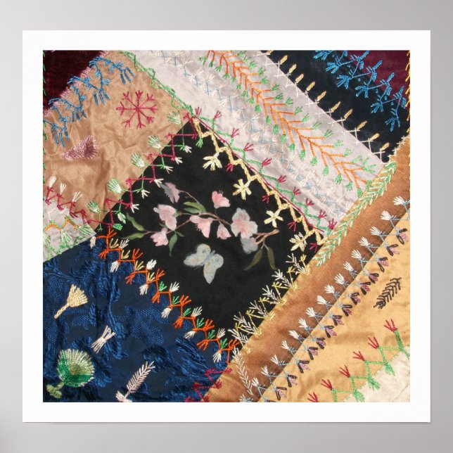 Póster Praça de Quilt Vitoriana Antiquada (Frente)