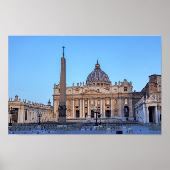 Poster Praça de São Pedro na Cidade do Vaticano - Roma, I (Frente)