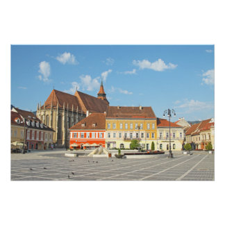 Póster Praça do Conselho de Brașov, Transilvânia, Romênia