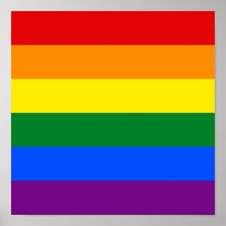 Poster Praça do Sinalizador do Arco-Íris Orgulho gay LGBT