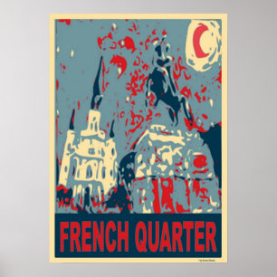 Poster Praça Jackson em Azul
