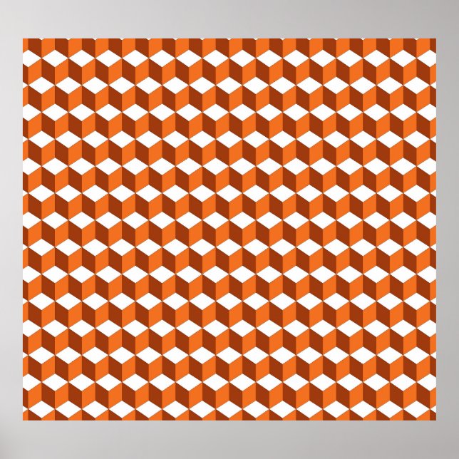 Poster Praça Laranja: Fundo de Vintage Abstrato (Frente)