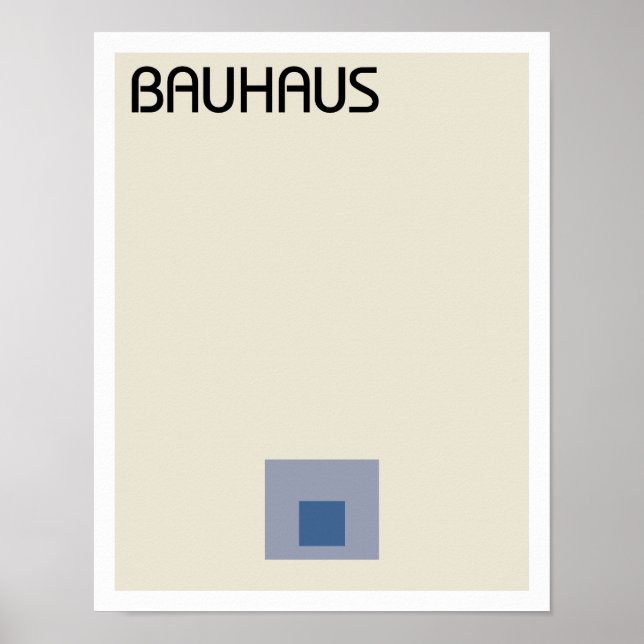 Póster Praça Minimalista Bauhaus (Frente)