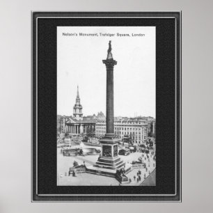 Póster Praça Monumento de Nelson, Tralgar, 1900