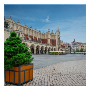 Póster Praça principal na cidade antiga de Cracóvia, Polô