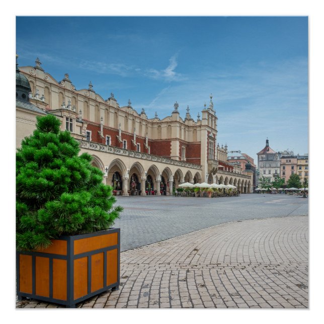 Póster Praça principal na cidade antiga de Cracóvia, Polô (Frente)