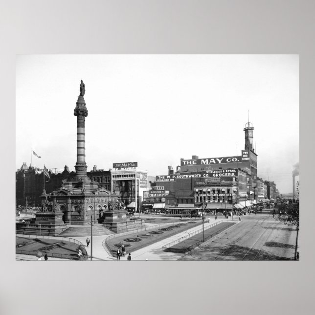 Poster Praça Pública, Cleveland, 1900 (Frente)