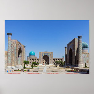 Poster Praça Registan - Samarkand, Uzbequistão, Ásia