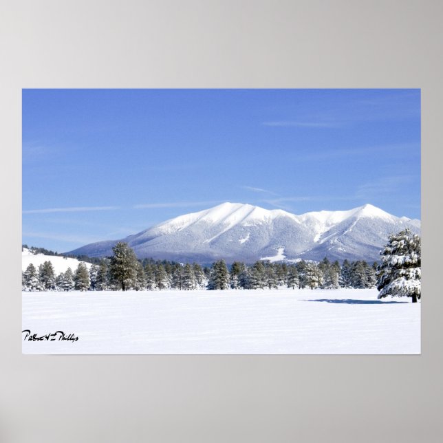 Póster Pradaria Coberta de Neve e Picos de San Francisco  (Frente)