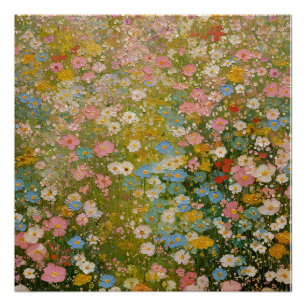 Póster Prado Colorido de Flores Silvestres 2